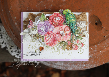 TP-621 - A5 Clear Stamp Set - Filaments & Feathers