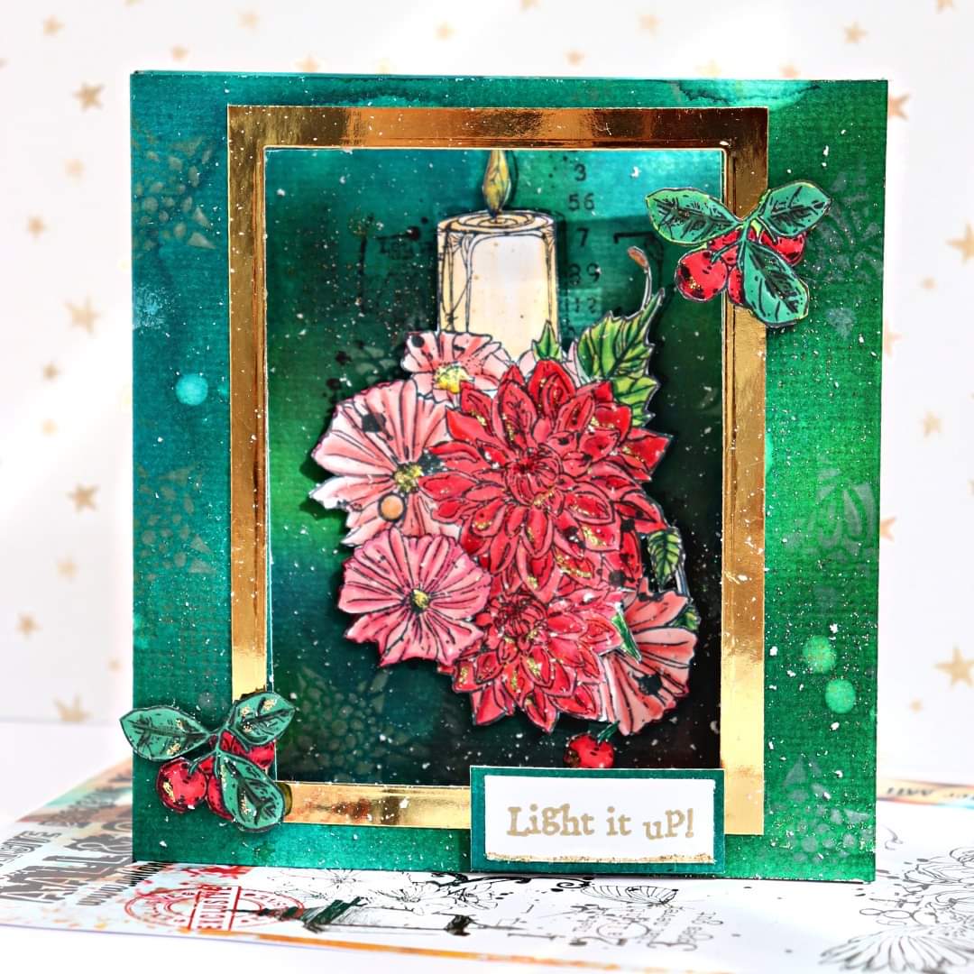 TP-709 - A5 Clear Stamp Set - Lighted Florals