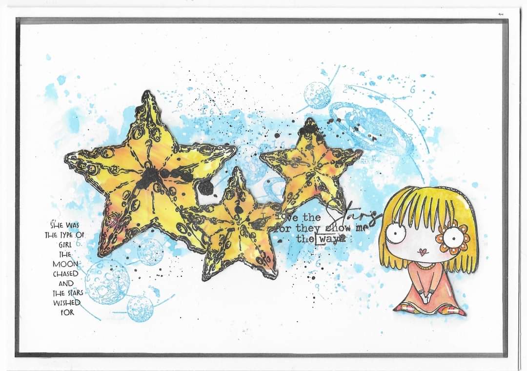 #419 - A7 Clear Stamp Set - Moonlight