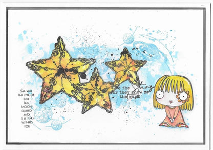 #419 - A7 Clear Stamp Set - Moonlight
