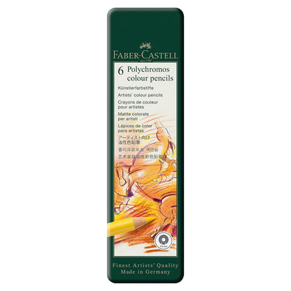 Faber-Castell Coloured Pencils Polychromos Tin (6 pieces)