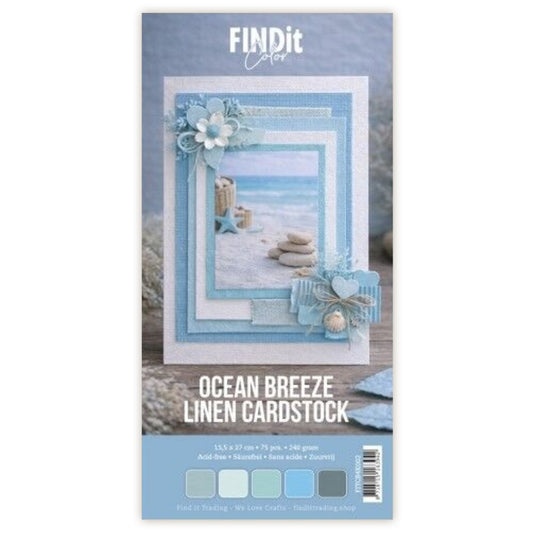 Find It Linen Cardstock 4K Ocean Breeze (75pcs)
