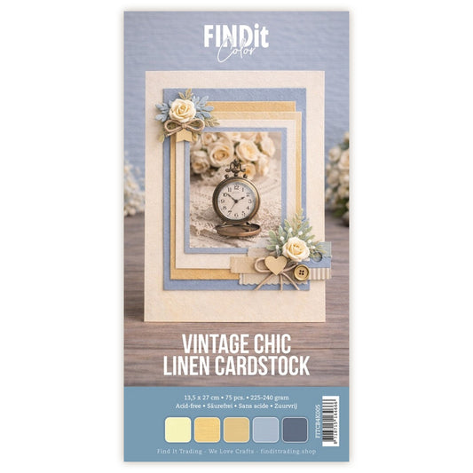Find It Linen Cardstock 4K Vintage Chic Pack (75pcs)