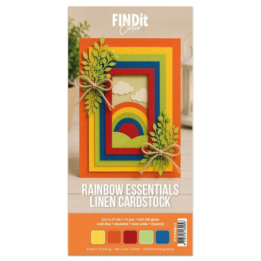 Linen Cardstock 4K Rainbow Essentials (75pcs)
