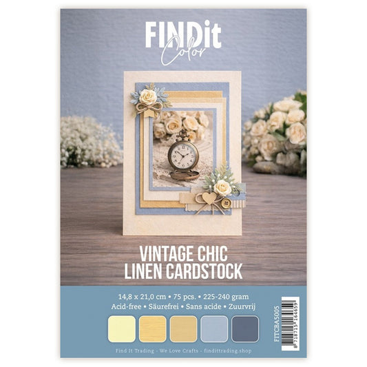 Find It Linen Cardstock A5 Vintage Chic Pack (75pcs)