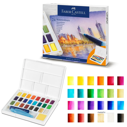 Faber Castell Watercolour Paint Box (24pcs)