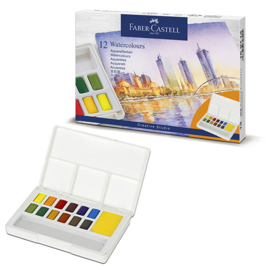 Faber Castell Watercolours - Box w/ Palette (12pcs)