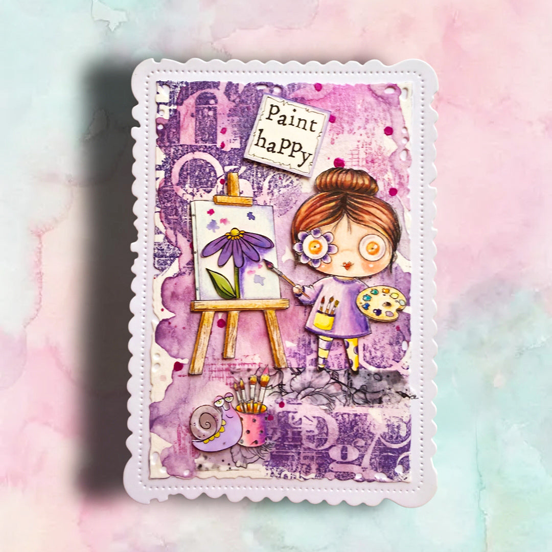 TP-1500 - A7 Stamp Set - Paint Happy
