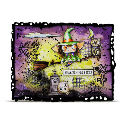 #TP-1298 - A7 Stamp Set - Free Broom Rides