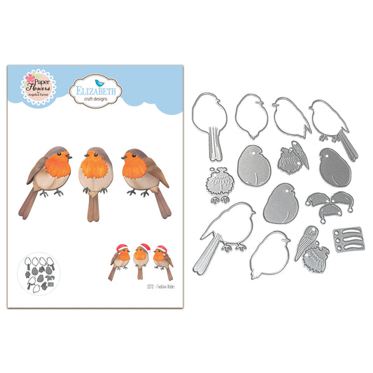 Elizabeth Craft Designs Festive Holly - Die Festive Robin
