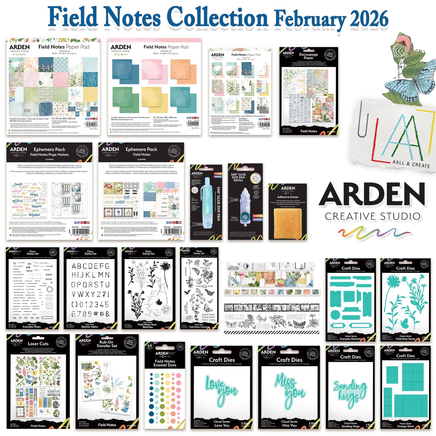 Arden Creative Studio February 2026 Complete Collection ~ Field Notes