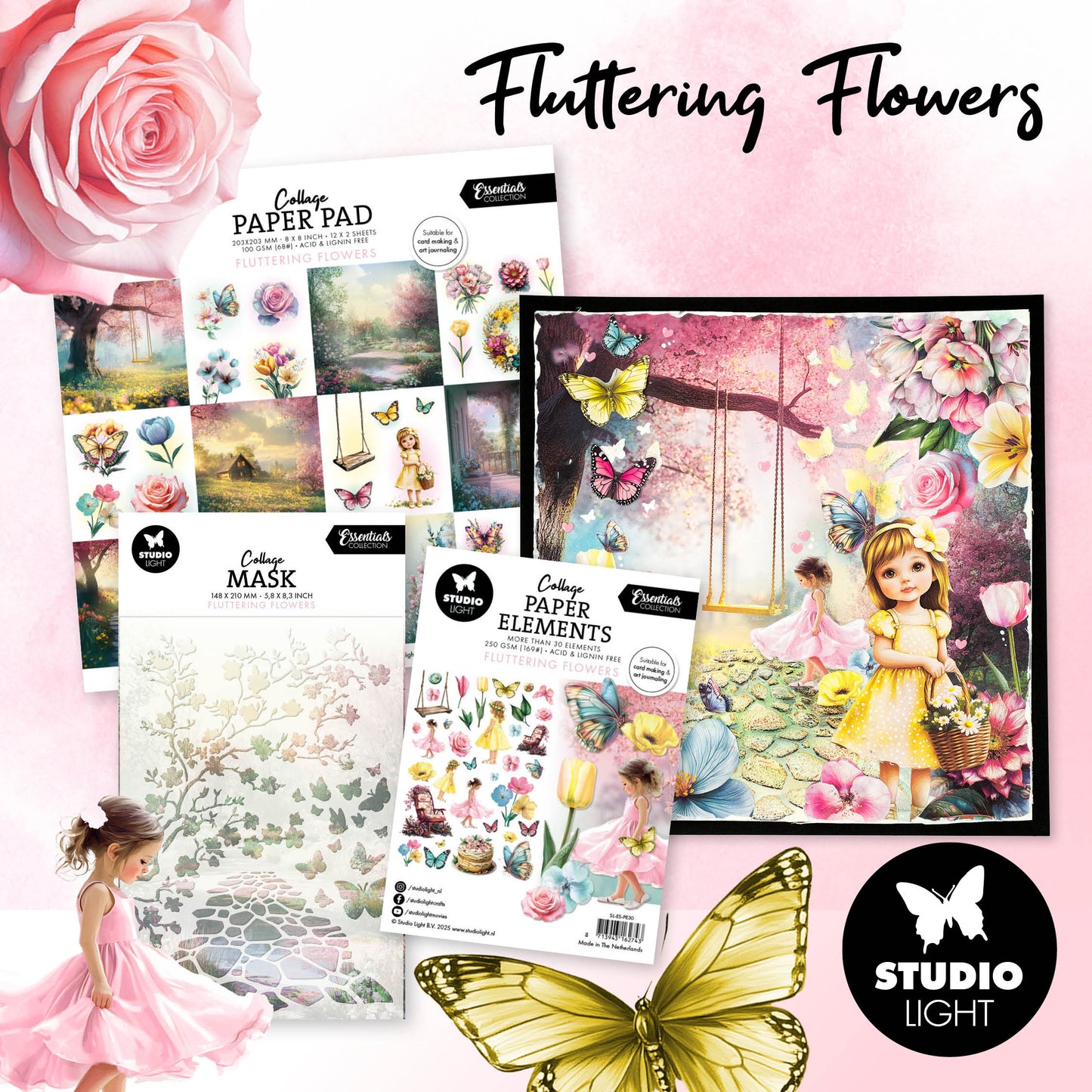 Studio Light Essentials Fluttering Flowers Collage Bundle