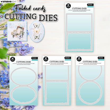 Studio Light Cutting Die Torn Edge Card stand & Card Shape Bundle