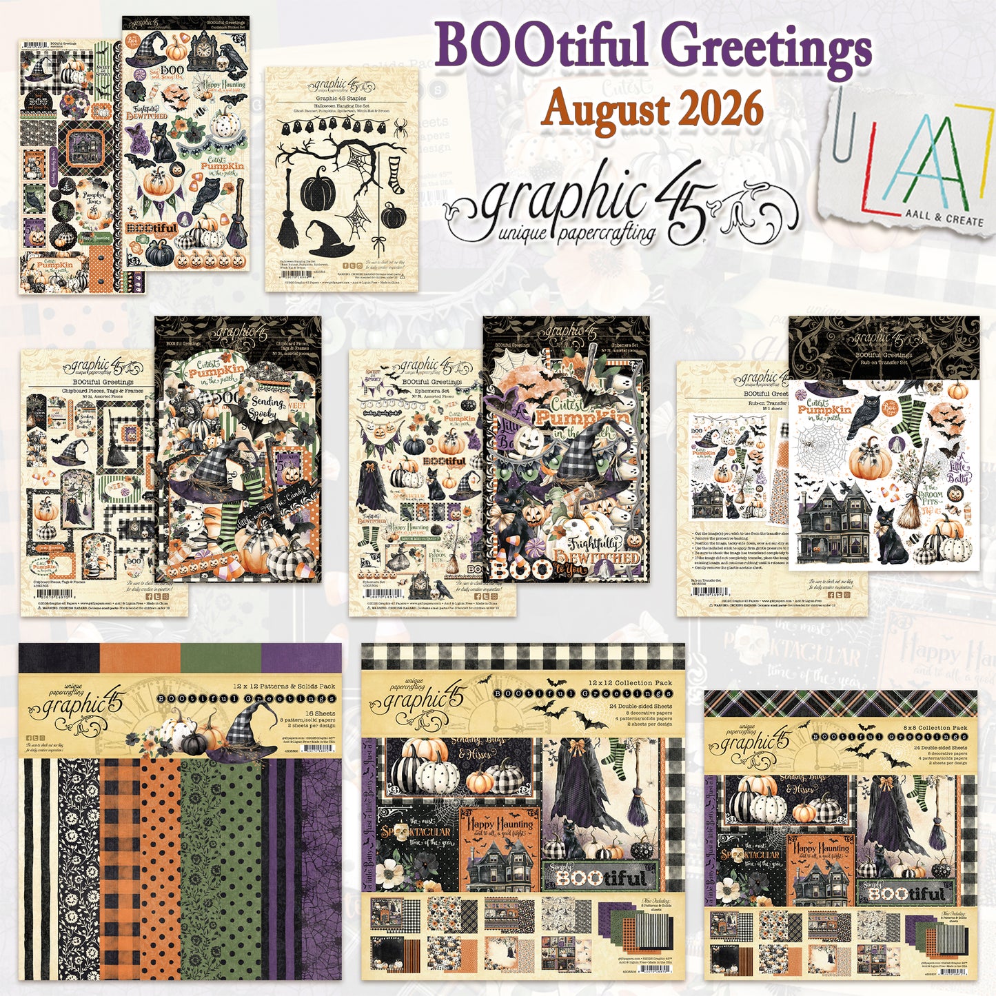 Graphic45 BOOtiful Greetings Complete Collection (Save £10) ~ Ship from 31st Aug