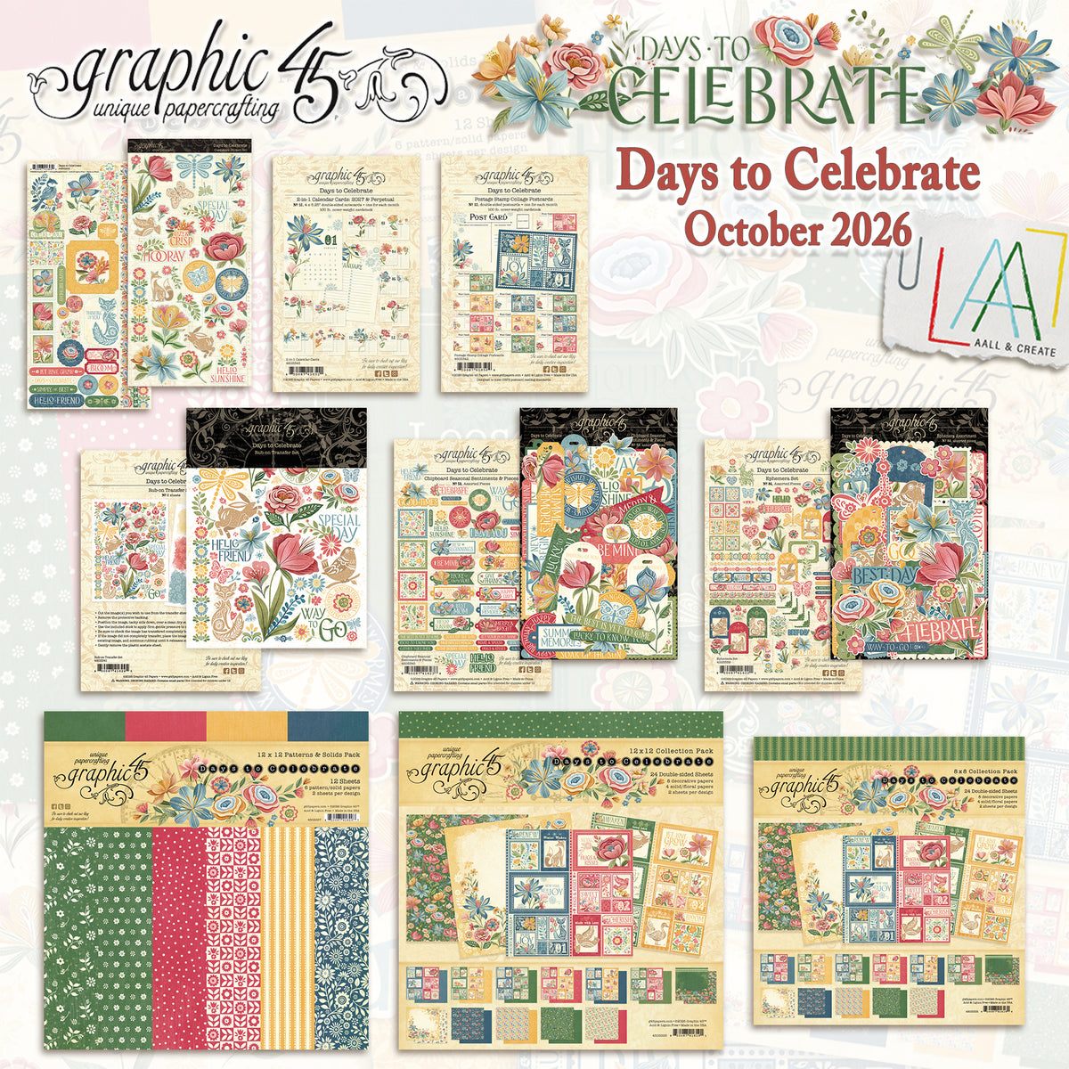 Graphic45 Days to Celebrate Complete Collection (Save £10) Preorder*