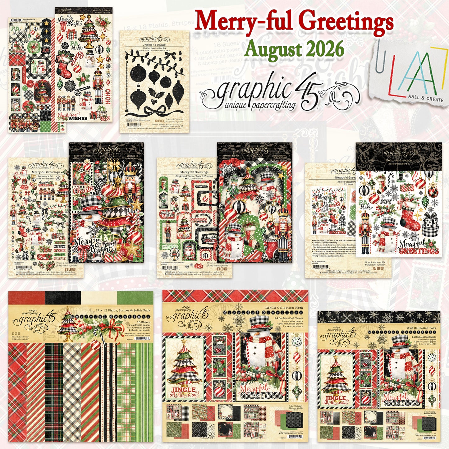 Graphic45 Merry-ful Greetings Complete Collection (Save £10) ~ Ship from 31st Aug