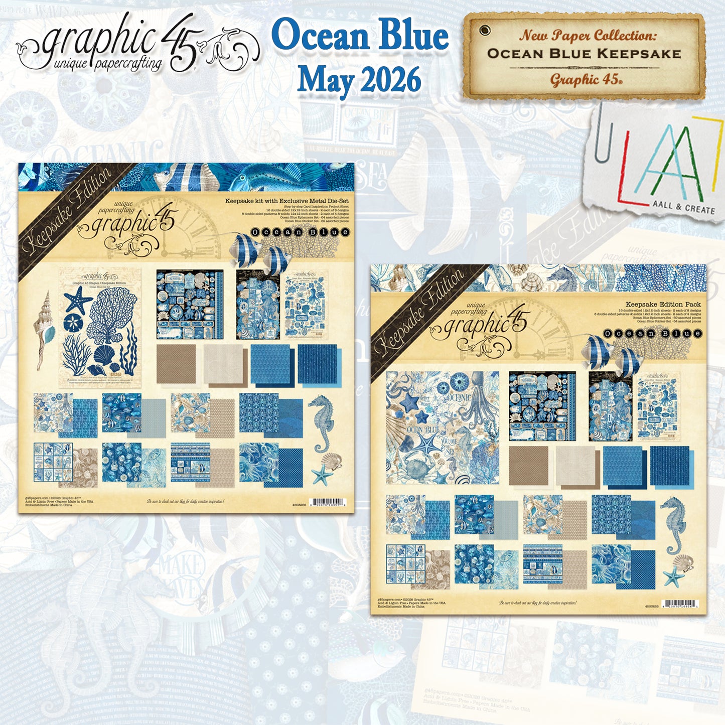 Graphic 45 Ocean Blue May 2026 Complete Collection
