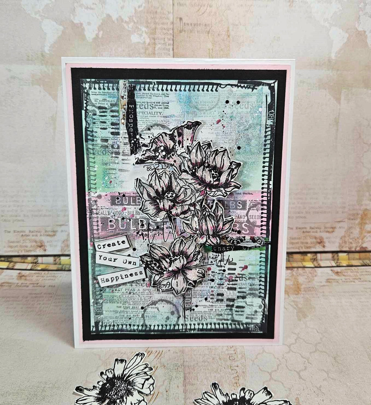 TP-441 - A5 Clear Stamp Set - Lotus Clusters