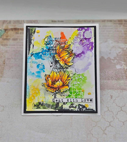 TP-441 - A5 Clear Stamp Set - Lotus Clusters