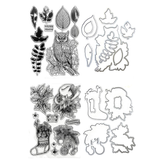 Elizabeth Craft Designs Golden Season Stamp & Die Bundle