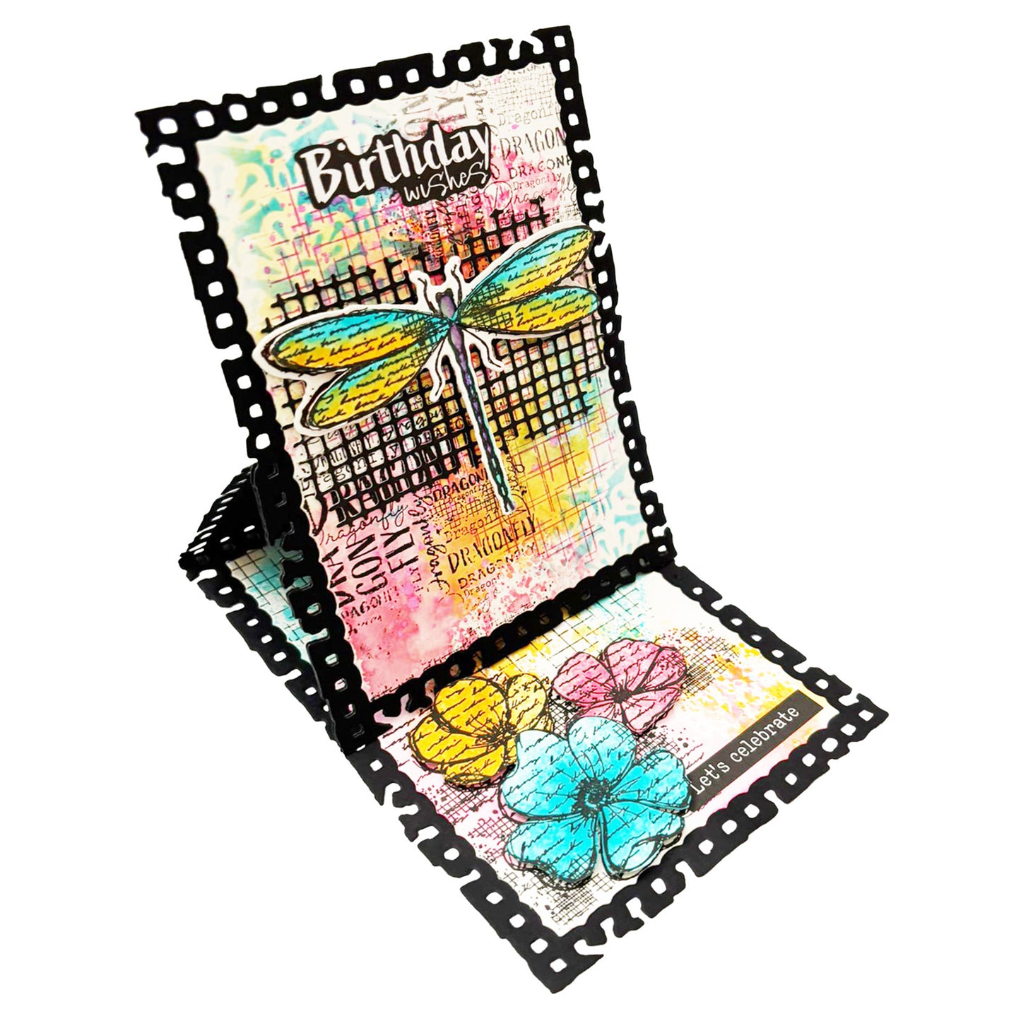 Studio Light Hazel Eaton Dragonfly Dreams - Clear Stamp Grunge Grid