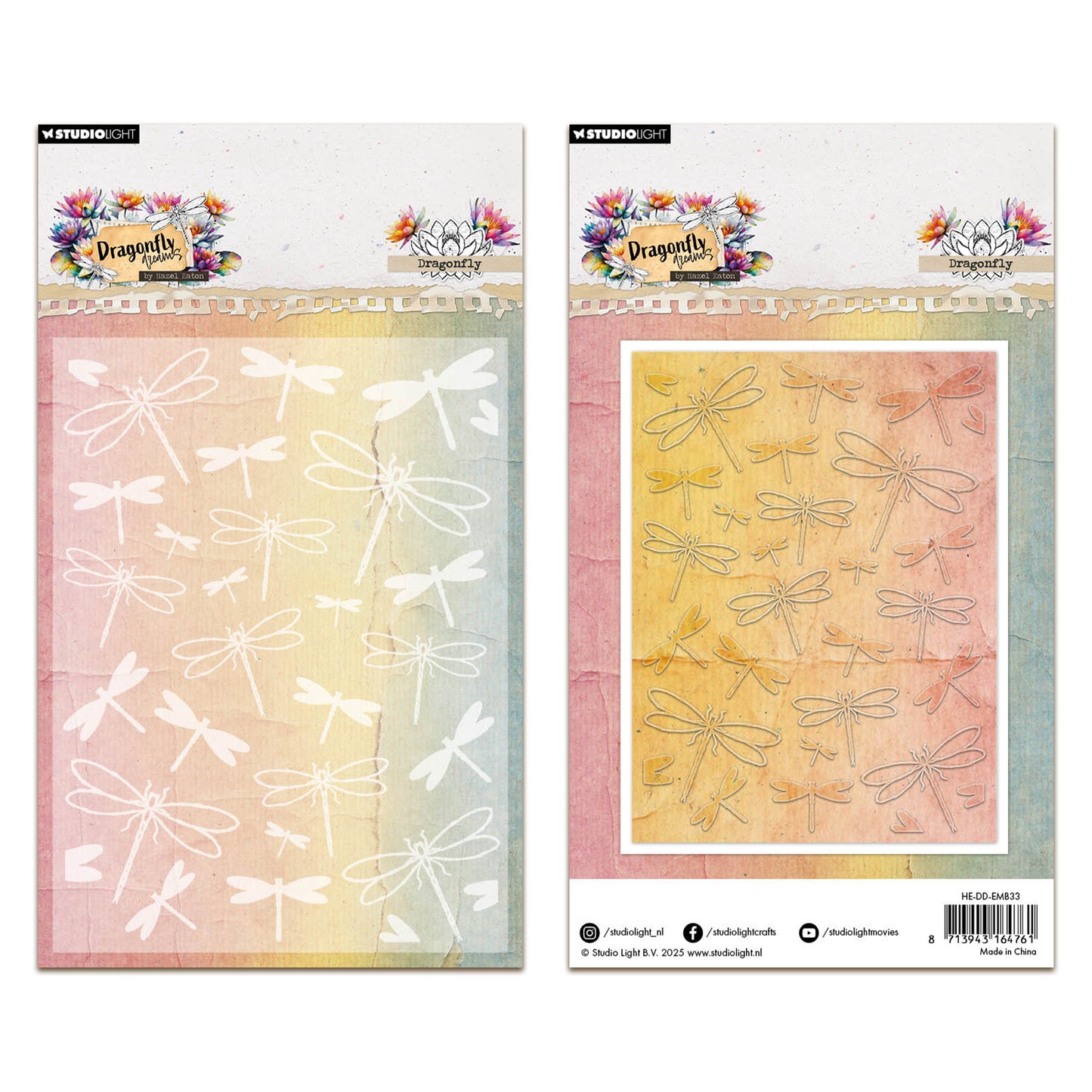 Studio Light Hazel Eaton Dragonfly Dreams - Embossing Folder Dragonfly