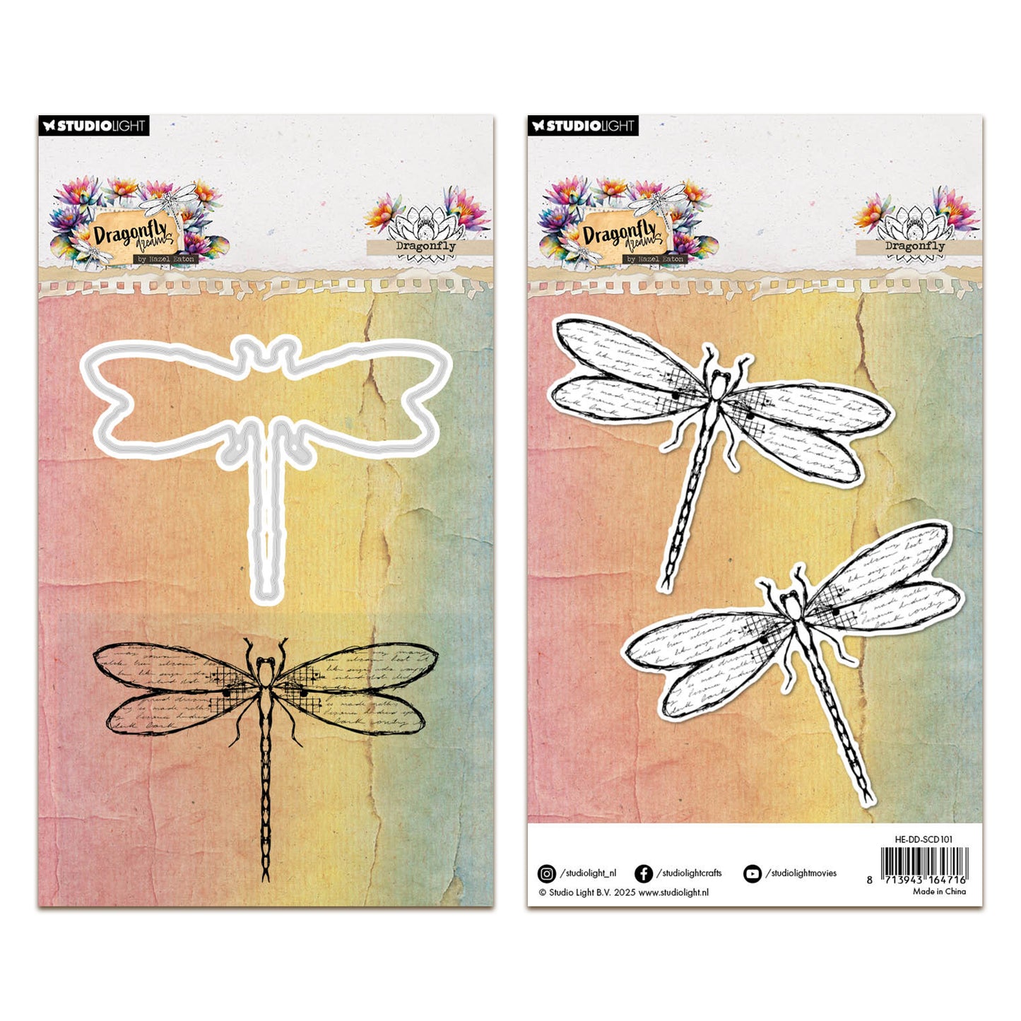 Studio Light Hazel Eaton Dragonfly Dreams - Stamp & Cutting Die Dragonfly