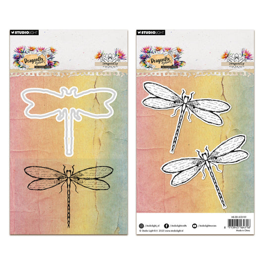 Studio Light Hazel Eaton Dragonfly Dreams - Stamp & Cutting Die Dragonfly