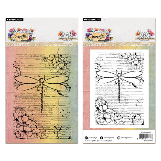 Studio Light Hazel Eaton Dragonfly Dreams - Clear Stamp Dragonfly Background