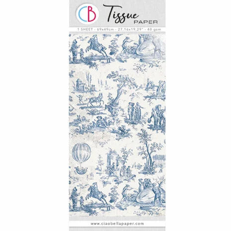 Ciao Bella Tissue Paper 69x49cm Toile de Jouy