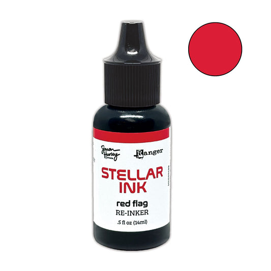 Ranger Simon Hurley create. Stellar Red Flag Re-Inker 0.5 fl oz