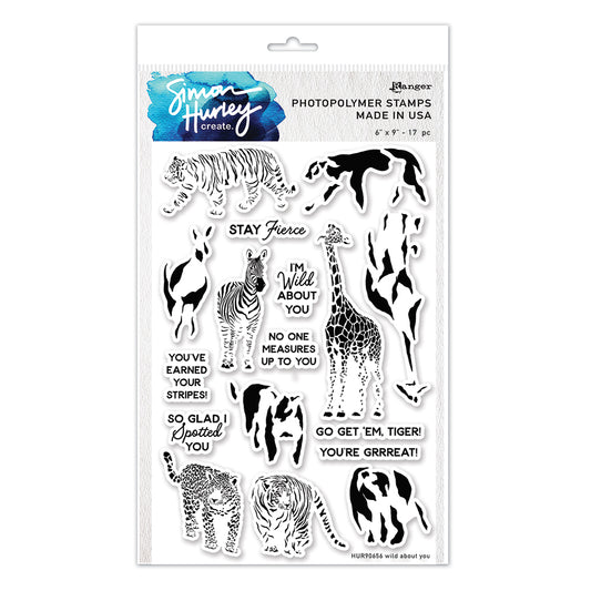 Ranger Simon Hurley create. Photopolymer Stamps (6" x 9") - Wild About You