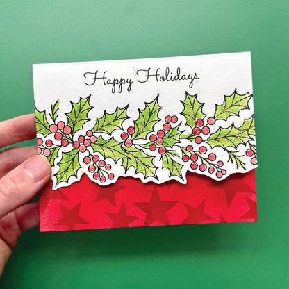 Ranger Simon Hurley create. Cling Mount Stamp 6x6" - Christmas Borders