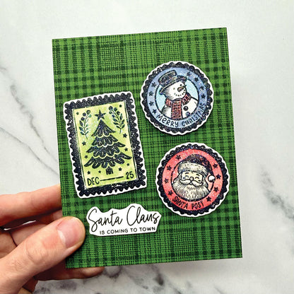 Ranger Simon Hurley create. Background Stamp 6x6" - Tartan Plaid