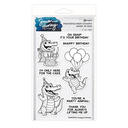 Simon Hurley create. Photopolymer Stamps (4" x 6") Snappy Birthday