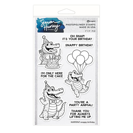 Simon Hurley create. Photopolymer Stamps (4" x 6") Snappy Birthday
