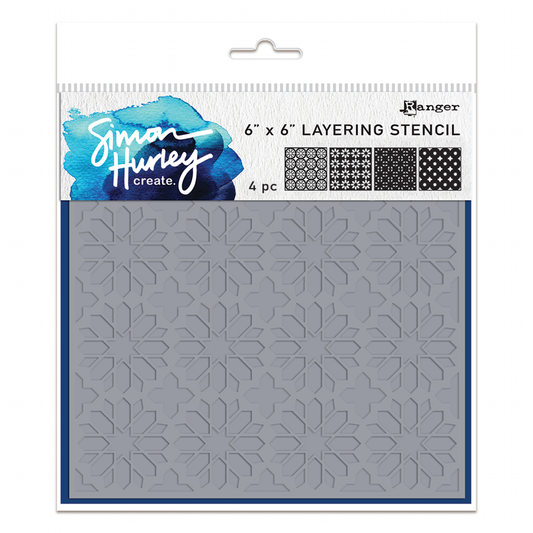 Ranger Simon Hurley create. Stencils ~ Star Tile 4 pieces
