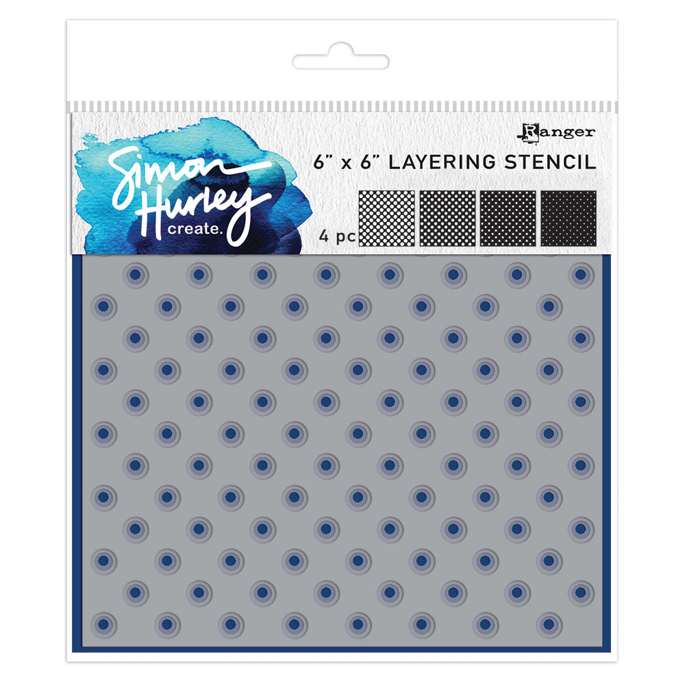 Ranger Simon Hurley create. Stencils - Polka Dots (4 pieces)