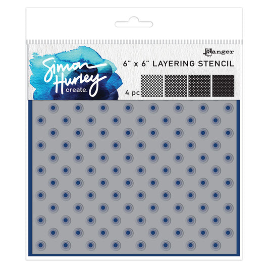 Ranger Simon Hurley create. Stencils - Polka Dots (4 pieces)