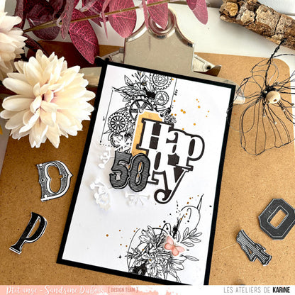 Les Ateliers De Karine Vintage Journal - Puffy Stickers