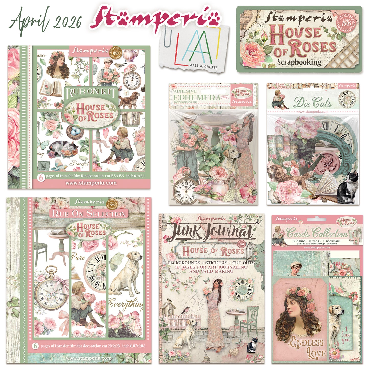 Stamperia House of Roses Complete Collection April 2026