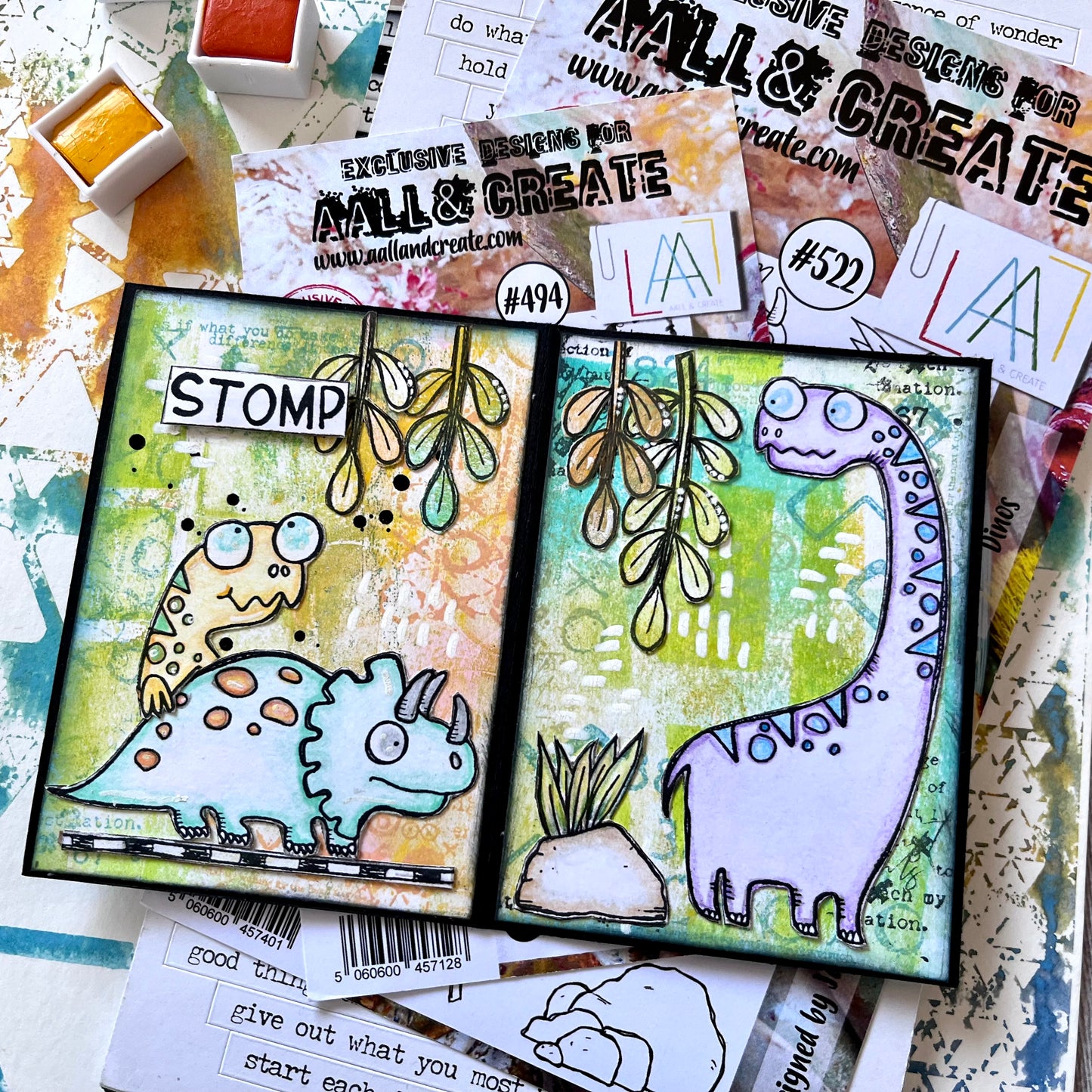 #522 - A6 Clear Stamp Set - Dinos