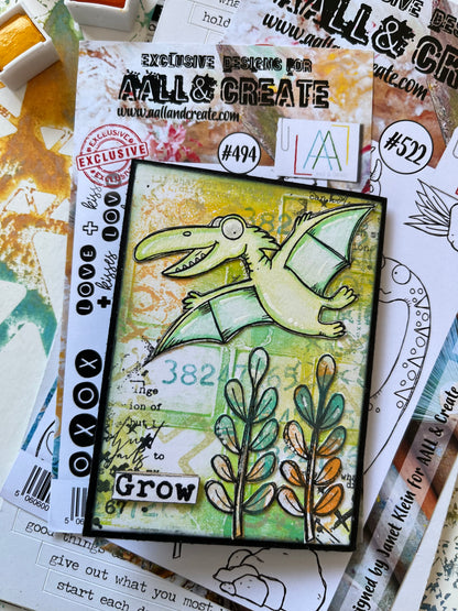 #522 - A6 Clear Stamp Set - Dinos