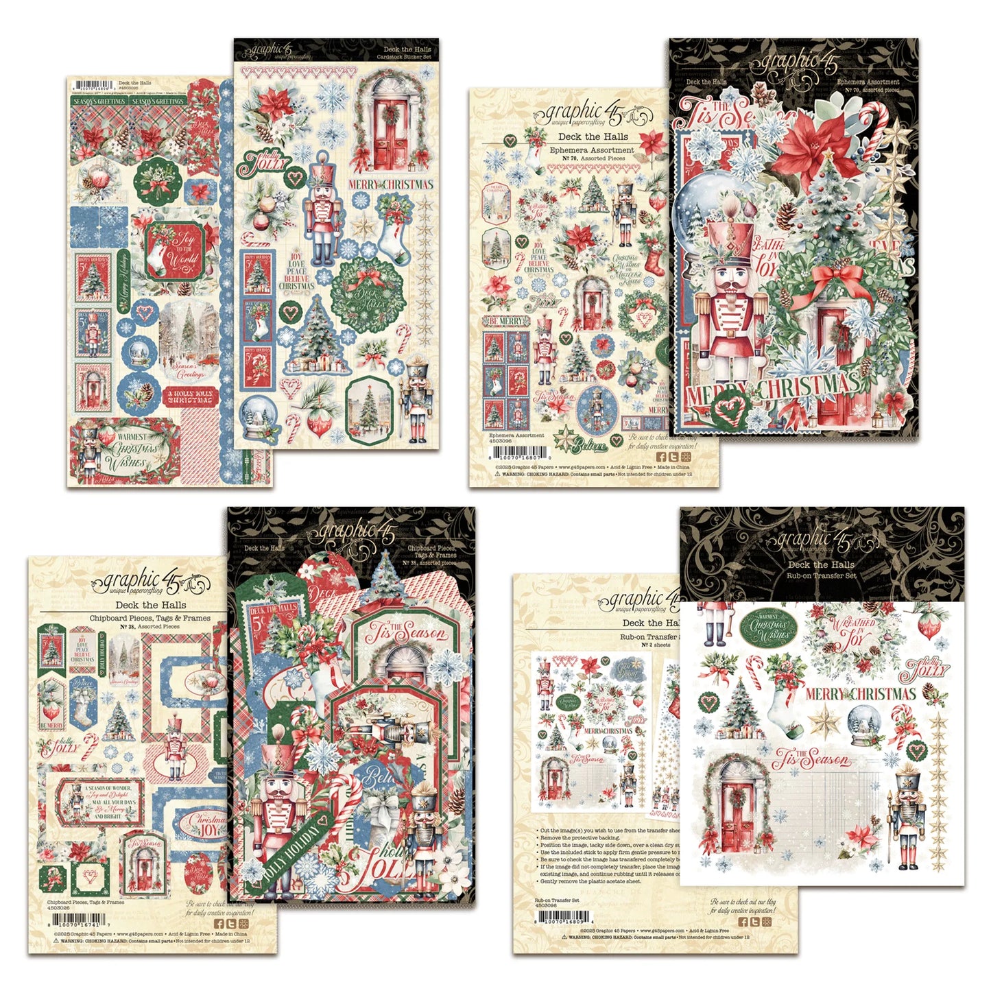 Graphic 45 Deck the Halls Elements Bundle