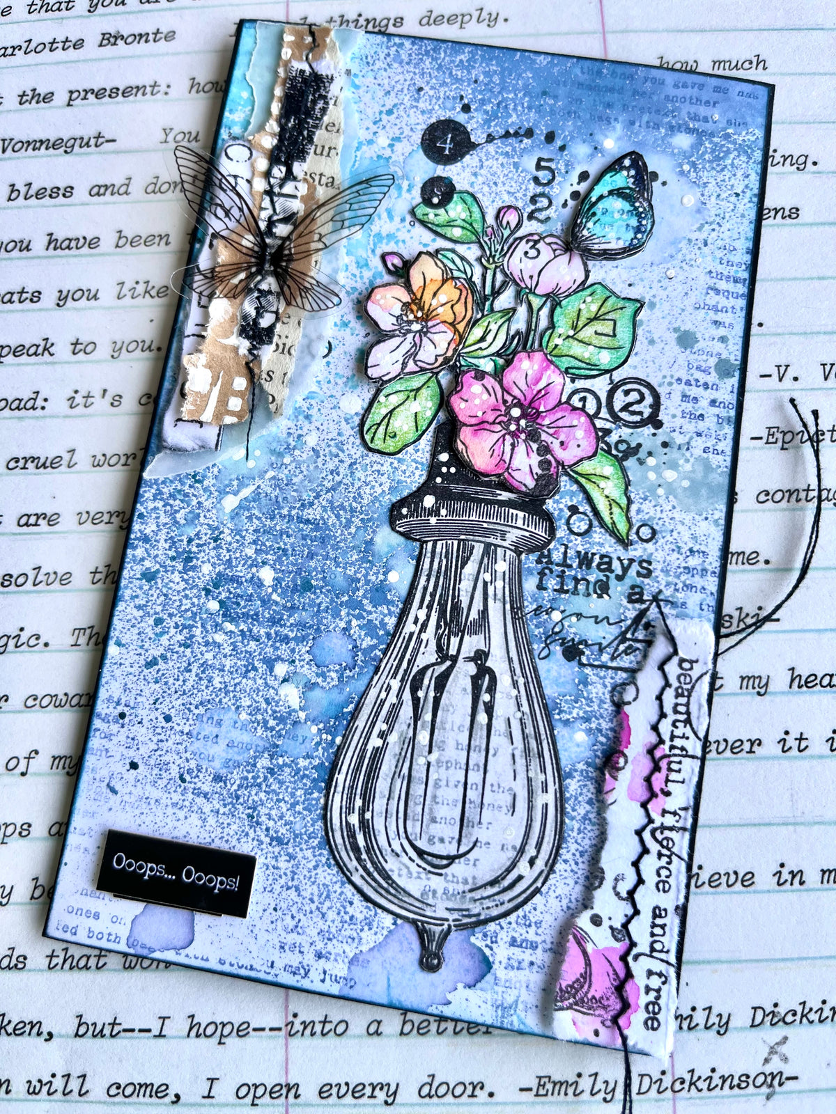 TP-621 - A5 Clear Stamp Set - Filaments & Feathers