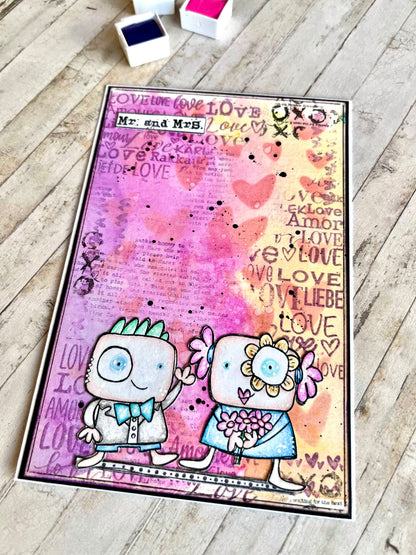 #931 - A7 Stamp Set - Mr & Mrs