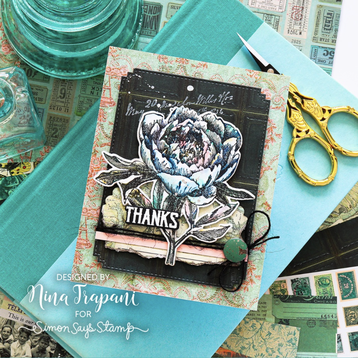 Tim Holtz idea-ology 12x12 Palette Paper Collection: Teal