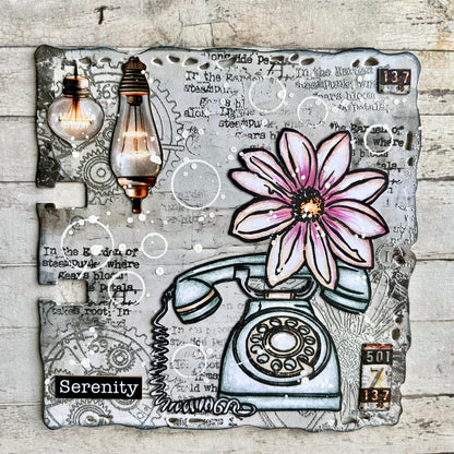 #1229 - A7 Stamp Set - Garden Gears