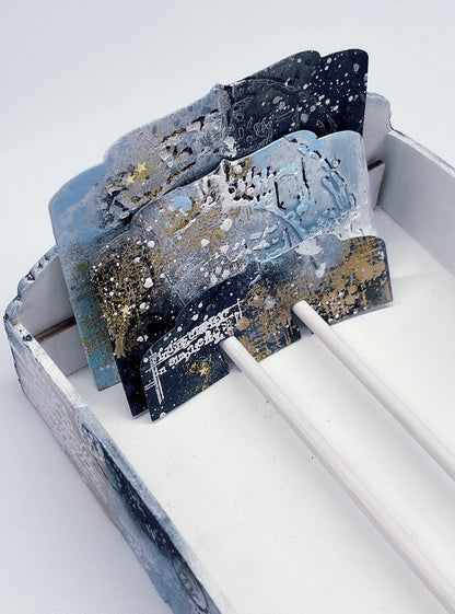 8x A7 Stamp sets - Flowers & Background designs