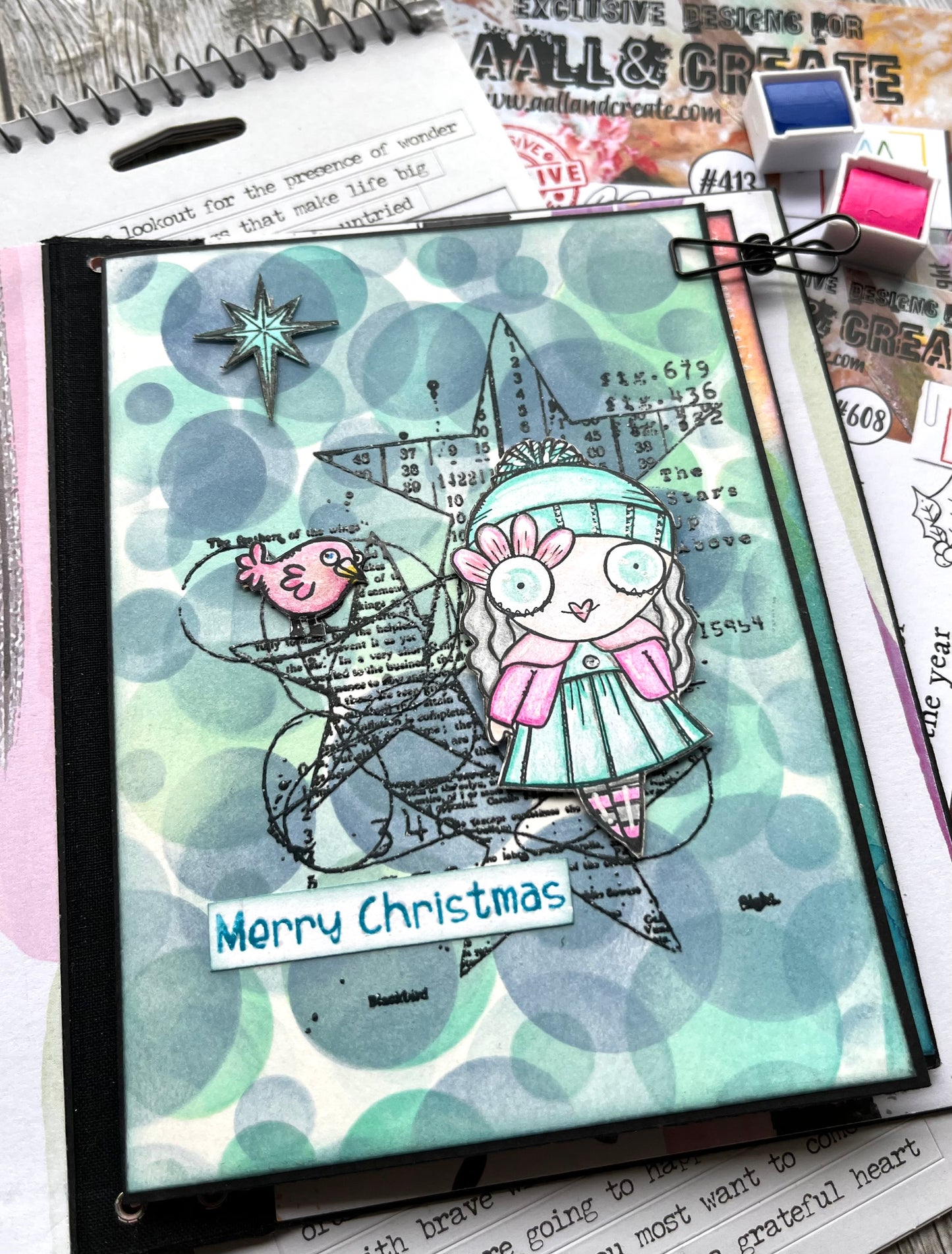 #608 - A7 Clear Stamp Set - Miss Merry